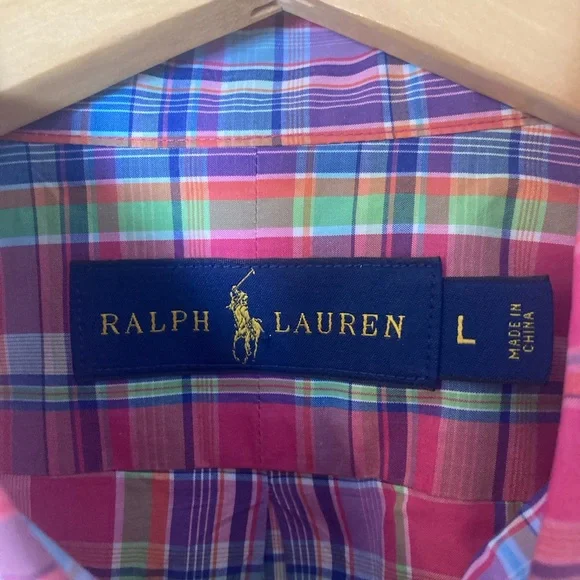 Ralph Lauren Men's Large Multicolor Plaid Shirt - Picture 5 of 5